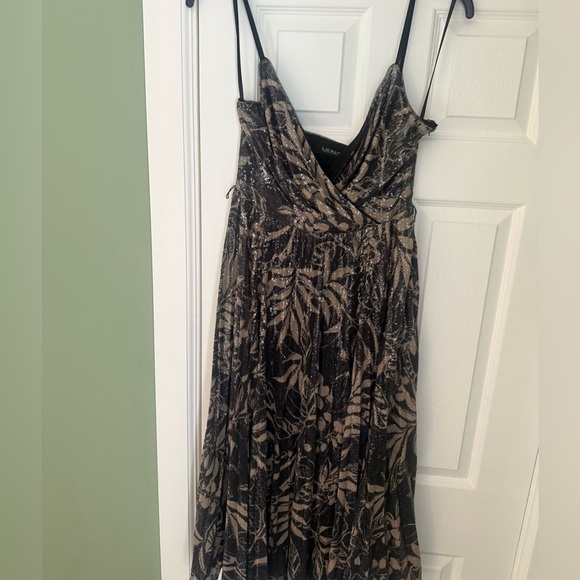 Ralph Lauren Black and Gold Sequin Dress